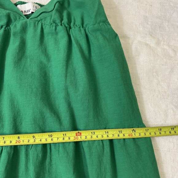 Y2K Babydoll Cotton Green Dress Small Resort Strappy Tiers Boho Fairy Coquette - Picture 6 of 12